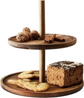 OTIX Etagere - 2 Laags - Serveertoren - Hout - Serveerschalen - High Tea