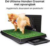 HondenToilet voor jonge en oude honden. Grasmat met grote opvangbak, herbruikbare (duurzaam) puppy trainingsmat / zindelijkheidstraining met plasbarrière voor reutjes, kunstgrasveld voor binnen en buiten van kunstgras.