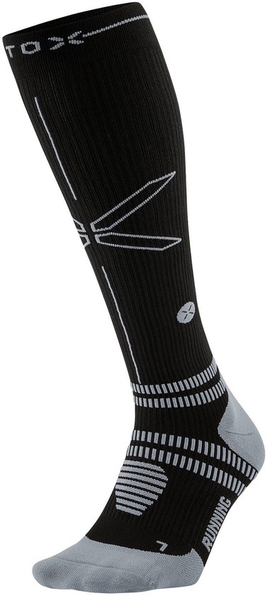 STOX Energy Socks Hardloopsokken Heren - Compressiekousen - Compressie Sokken Hardlopen - Sportsokken Zwart - Maat M: 40-44 - 1 Paar