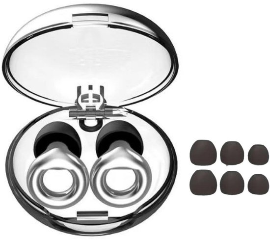 BMJ Trading® - Festival Oordopjes - Oordoppen Muziek - Oordoppen Snurken - Zilver Deluxe - SNR 23 dB - Harde Ring - Metallic - Oordopjes Slapen - Oordoppen Slapen Siliconen - Oordopjes Sport - 8 Dop - Oordoppen snurken - Oordopjes