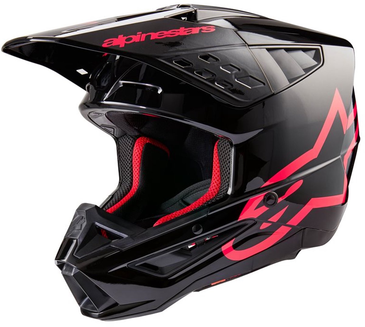 Alpinestars S-M5 Corp Helmet Ece 22.06 Black Diva Pink Glossy XL - Maat XL - Helm