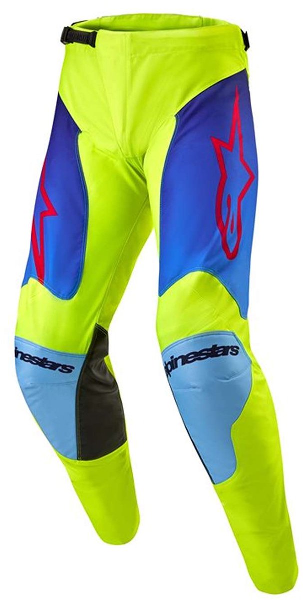 Alpinestars Racer Hoen Broek Geel Fluo Blauw Nacht Marine - Broek
