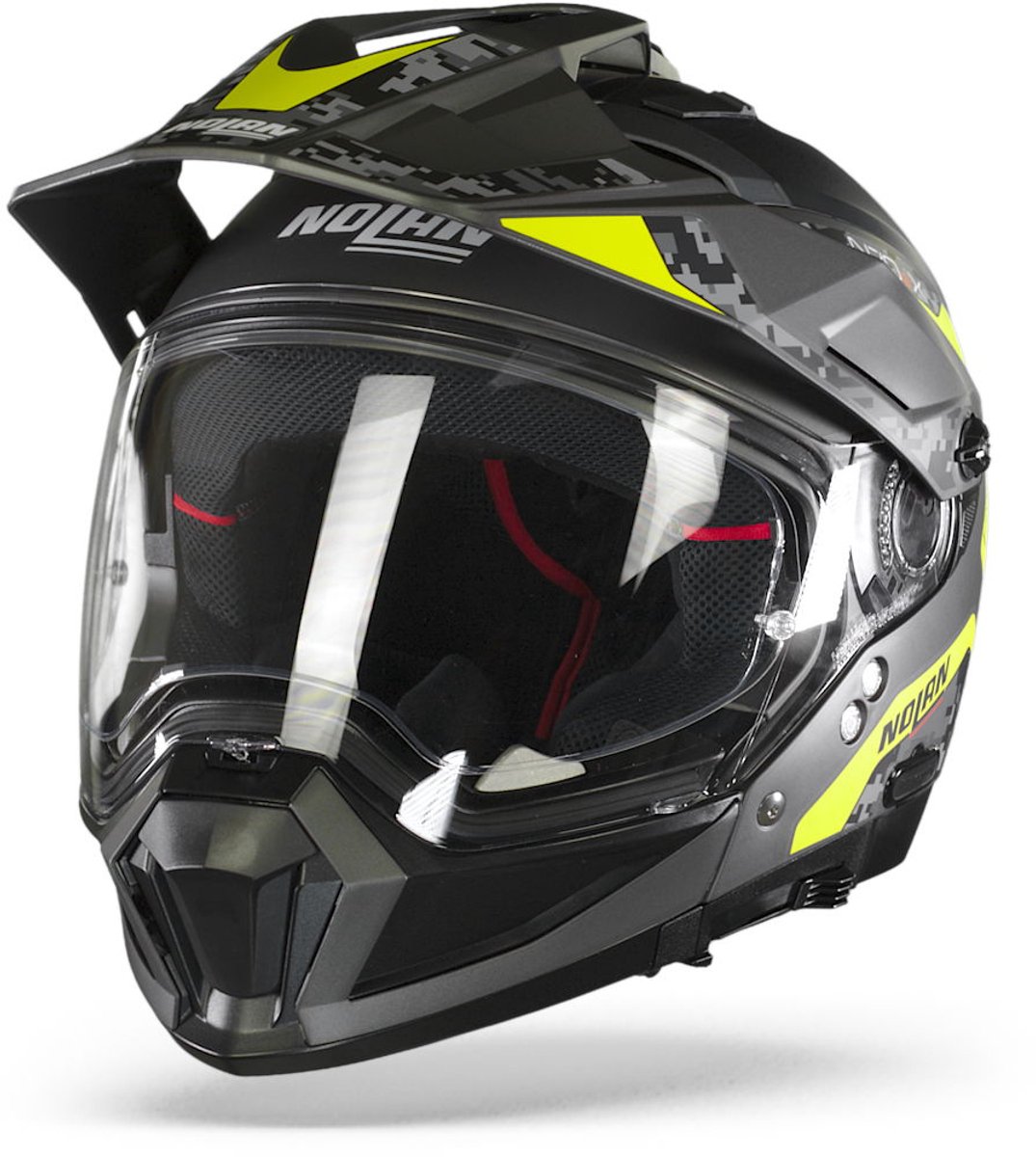 Nolan N70-2 X Torpedo N-Com 43 Mat Lava Grijs Geel Multihelm XS