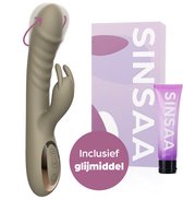 Sinsaa Tarzan Vibrator - Rabbit Vibrator - Vibrators voor vrouwen – Seksspeeltjes voor Vrouwen en Koppels - 10 Vibratiesnelheden & 3 Rotatiesnelheden - Inclusief glijmiddel - Sex Toys voor Vrouwen - Cadeau voor vrouw - Groen