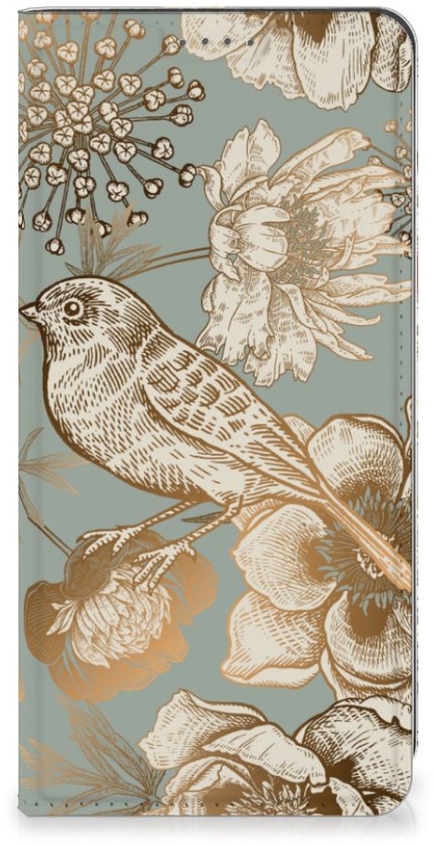 Smart Cover voor Google Pixel 8A Vintage Bird Flowers