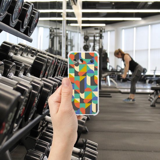 Coque en silicone transparente Google Pixel 8A, motif rétro tendance