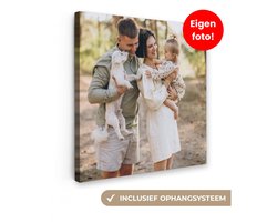 Canvas schilderij 20x20 cm - Foto op canvas - Gepersonaliseerd cadeau - Wanddecoratie woonkamer - Moederdag cadeautje