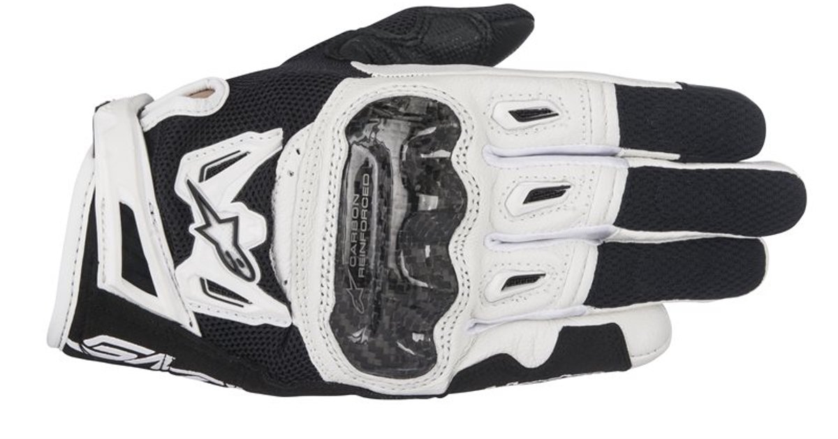 Alpinestars SMX-2 Air Carbon V2 Zwart Wit - Handschoen