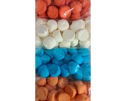 Spekbollen rood wit blauw oranje - zacht snoep - 900 gram spek bol koningsdag voetbal