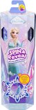 Verpakking van de Disney Frozen spin & reveal Elsa pop met afbeeldingen van Elsa.