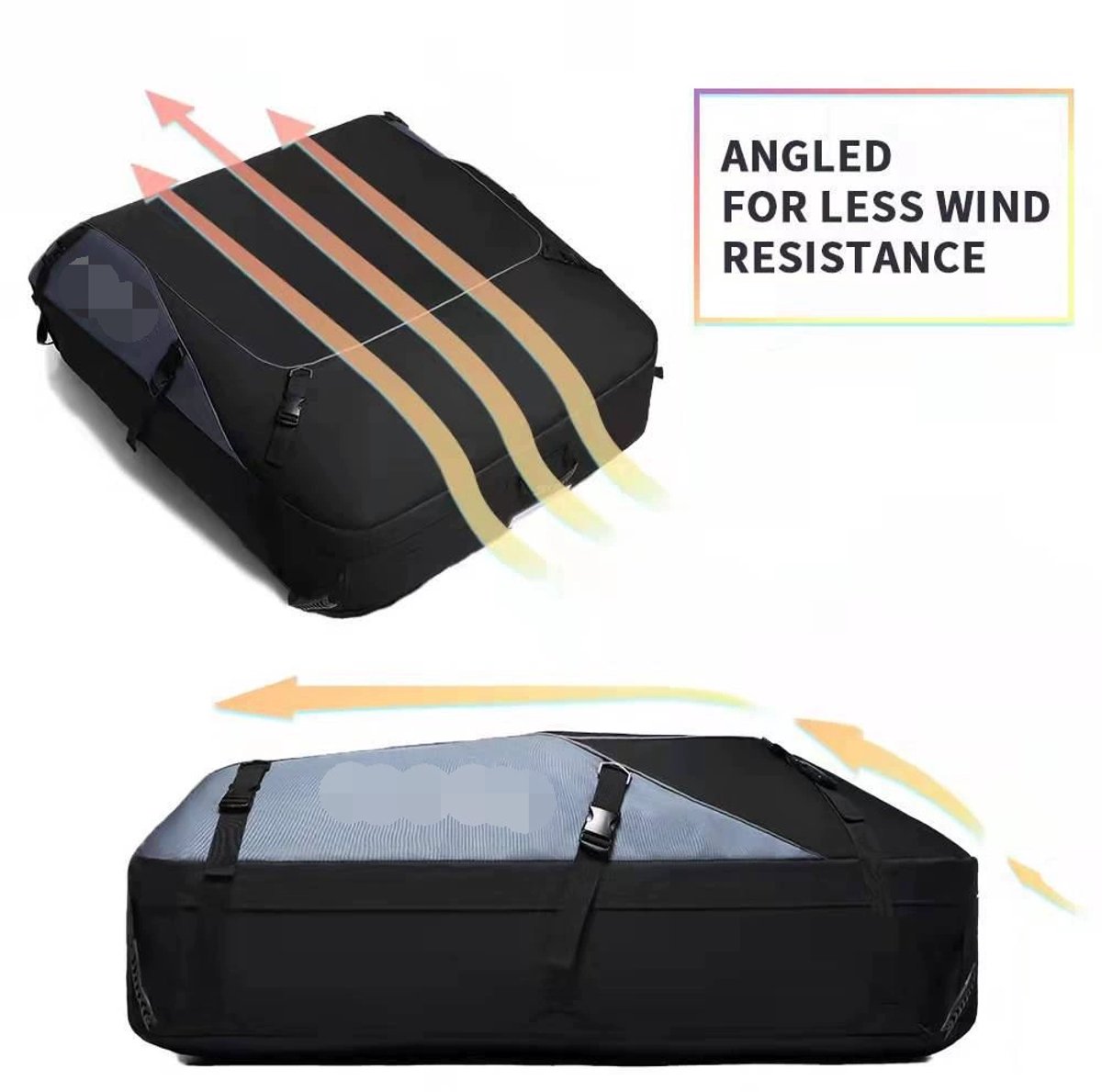 Dakkoffer set met cijferslot & tas & deurhaken- Inclusief antislipmat - 600liter (Maat M)-waterdichte-auto-daktas-flexibele-dakkoffer-zwart-oxford-1000D-pvc-binnenvoering-met-dakdrager-dakkoffer-opvouwbaar-130*100*45cm – foto 8