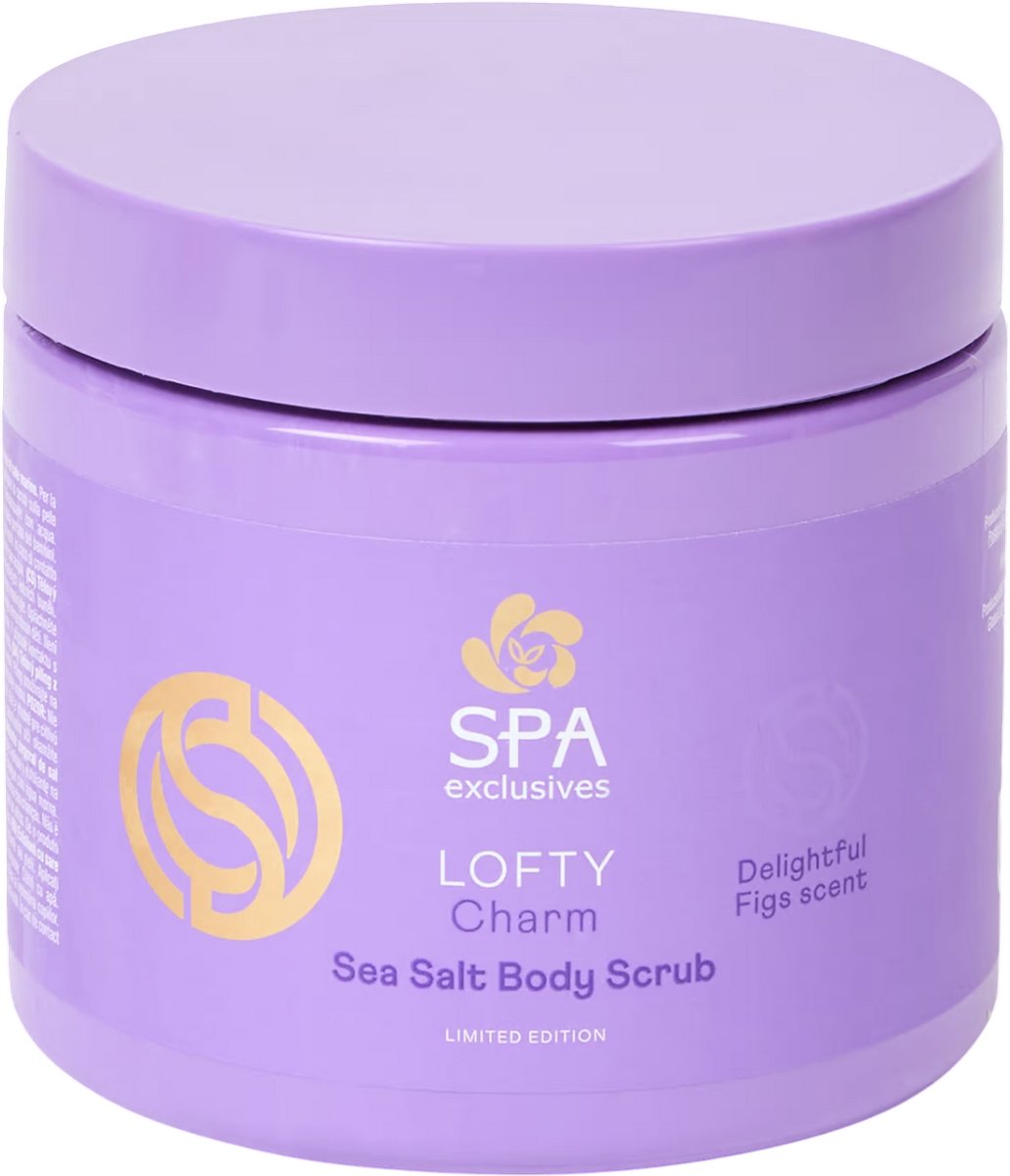 Goedkoopste Spa Exclusives - Zeezout Bodyscrub - Paars - Lofty - Heerlijke Vijgengeur