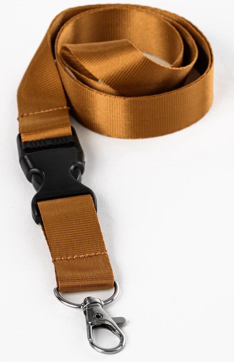 Ecorare® - 10 stuks Sleutelkoord - Kliksluiting - Lanyard - Keycord - Oranje - 50 cm