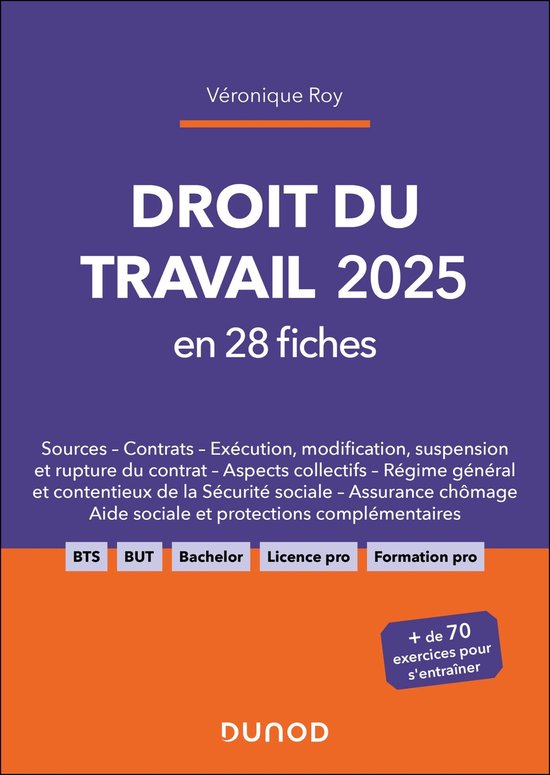 Droit du travail 2025 en 28 fiches - cover