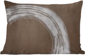 Buitenkussens - Tuin - Verf - Bruin - Japandi - 50x30 cm