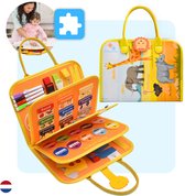 Mauzek® Busy Board Savanne - Nederlands - Montessori speelgoed - Activiteitenbord - Sensorisch speelgoed - Educatief speelgoed - Peuter - Speelgoed voor in de auto - Speelgoed voor onderweg - Jongens - Meisjes - 3 jaar - 4 jaar - 5 jaar - 6 jaar