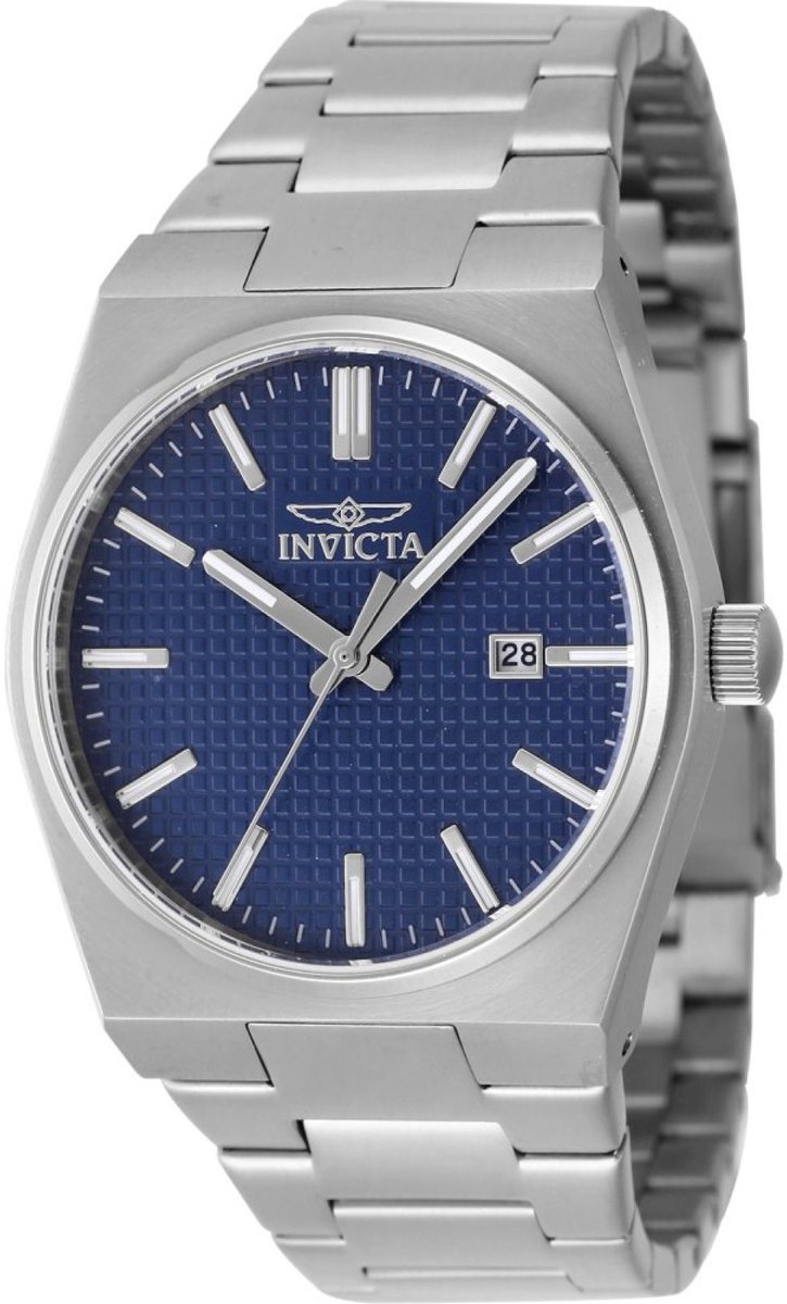 Invicta Speedway 48390 Heren Horloge - Waterdicht - Analoog - Quartz Uurwerk - Roestvrij Staal met blauwe Wijzerplaat - 40mm