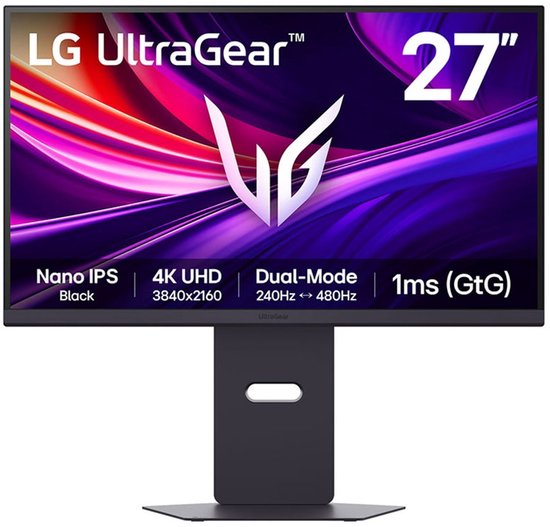 LG UltraGear 27G850A-B UHD 4K – Nano IPS Black Gaming Monitor – Dual-Mode 240Hz/480hz – 1ms – DP 2.1 – DisplayHDR 600 – 27-inch