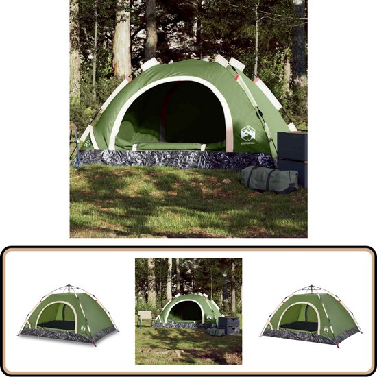 vidaXL - Tent - 2-persoons - snelontgrendeling - groen