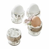 LOBERON Lot de 4 coquetiers Lilligret argenté