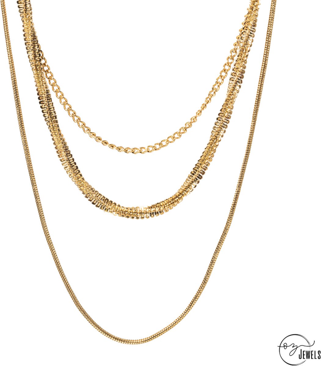 OZ Jewels – Vintage Choker – 18K Verguld – Elegant – Vrouwen – Verstelbare