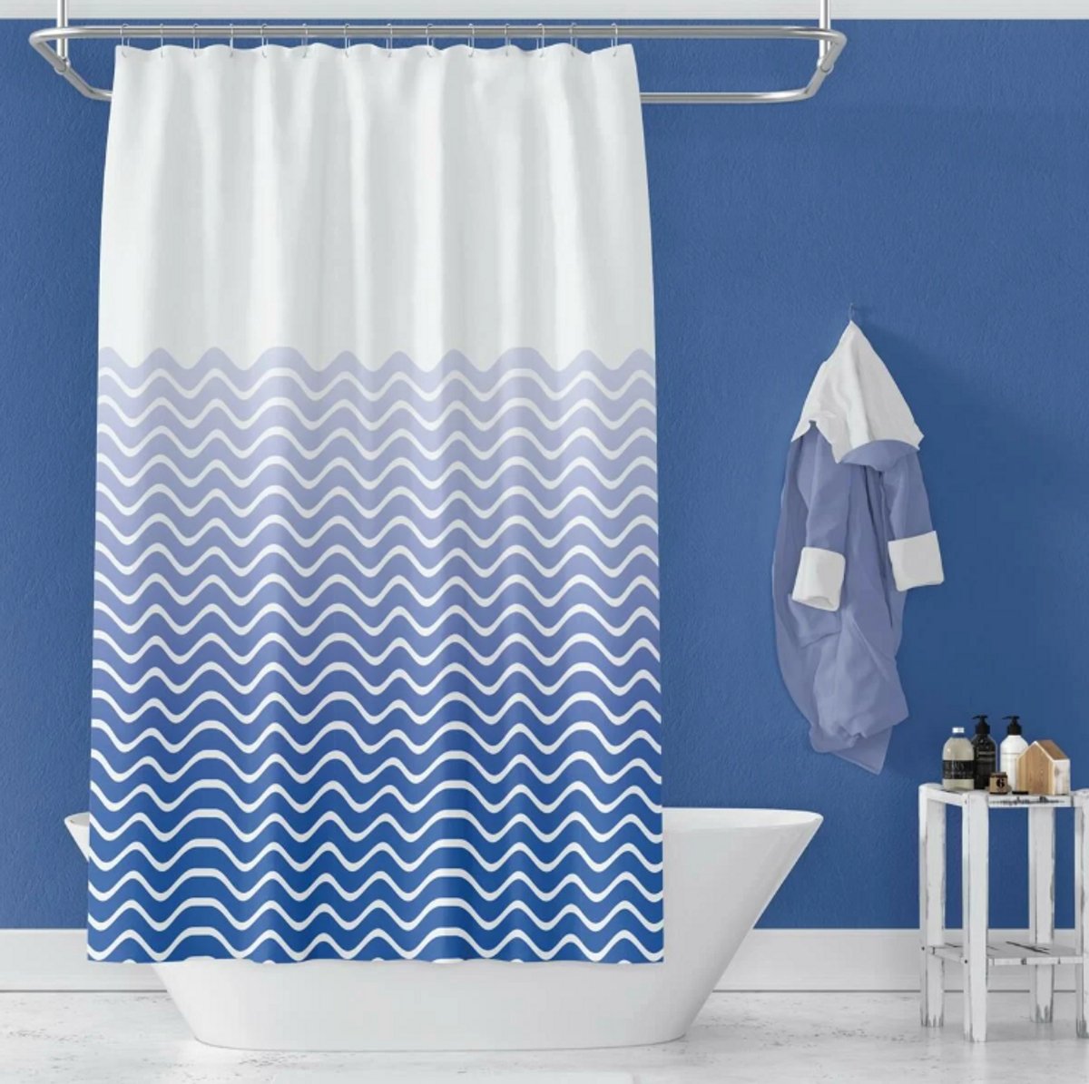 Casabueno 1870 - Douchegordijn 100x200 cm - Badkamer Gordijn - Shower Curtain - Waterdicht - Sneldrogend en Anti Schimmel -Wasbaar en Duurzaam