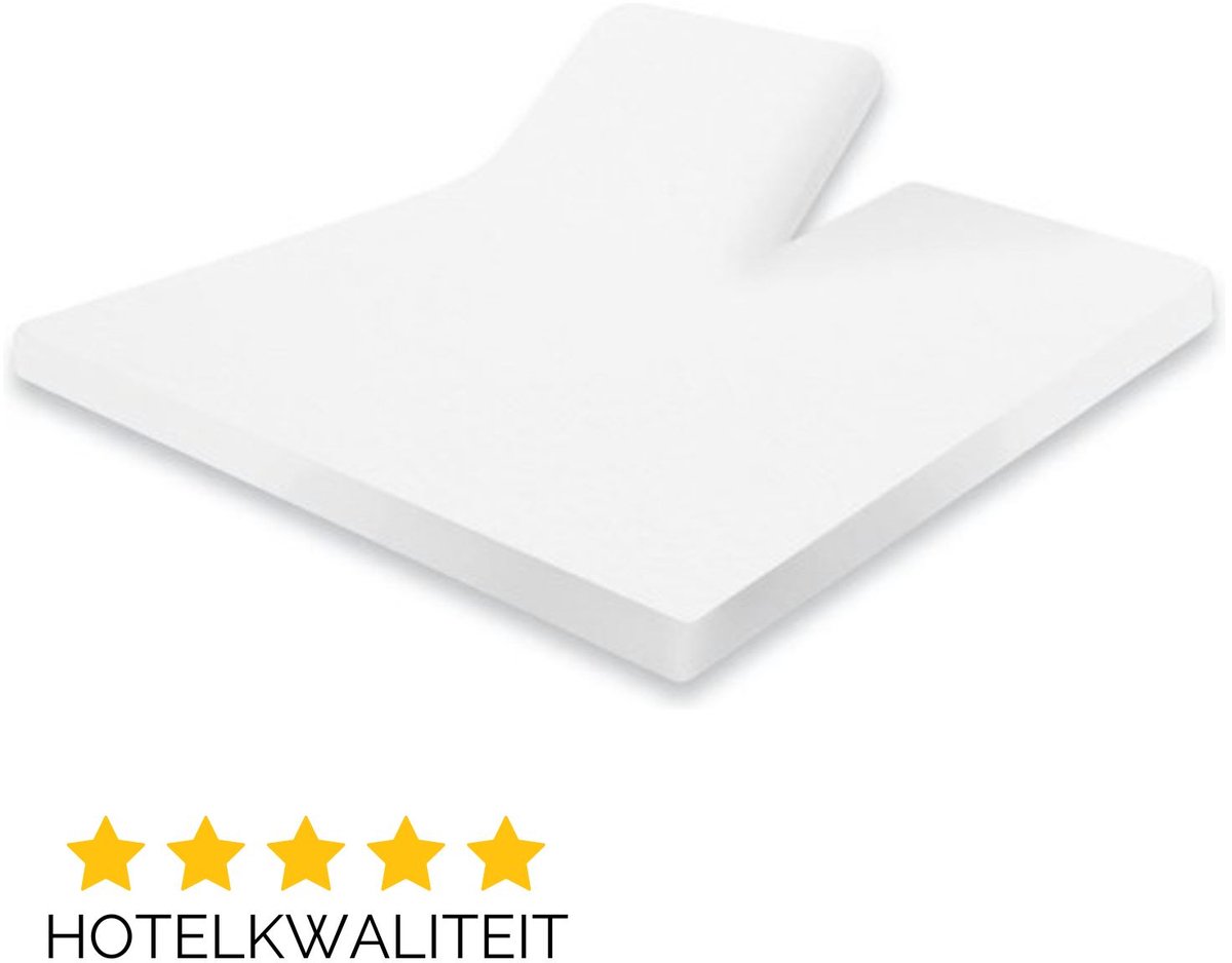 Droomtextiel Splittopper Molton Matrasbeschermer Stretch - 160 x 220 cm - Hoogwaardige Kwaliteit - Perfecte Pasvorm