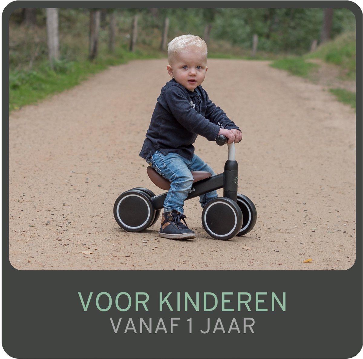 Bandits & Angels Loopfiets Little Starter Zwart vanaf 1 Jaar voor Jongens en Meisjes thumbnail 4