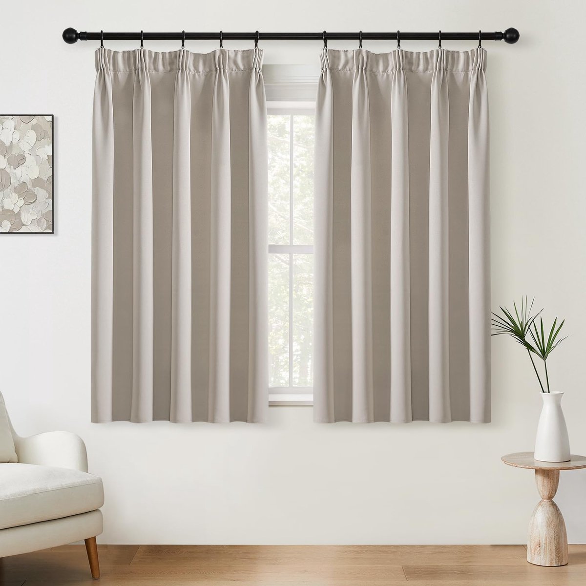 My Ninki ® Stijlvolle Verduisteringsgordijnen met Plooiband voor Optimale Privacy en Comfort in Huis