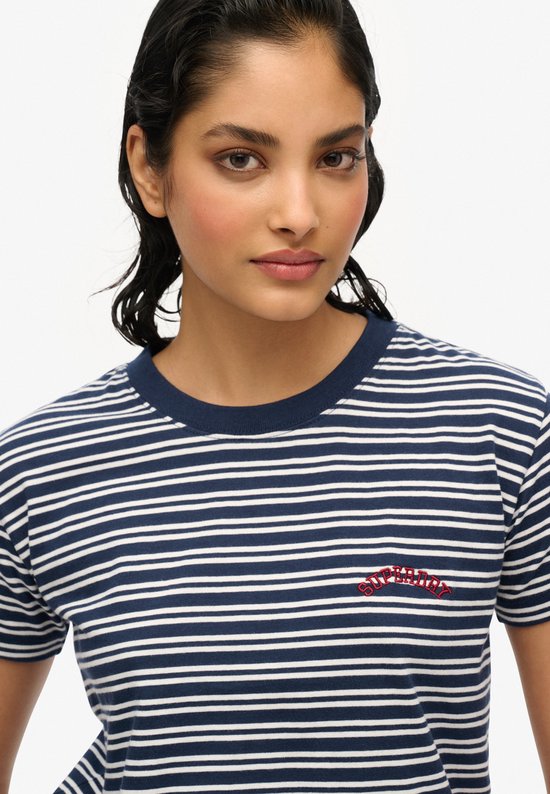 Superdry Essential Logo Str Fitted T-shirt Met Korte Mouwen Blauw XS Vrouw