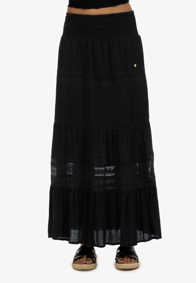 Superdry Ibiza maxirok Dames Rokken Zwart