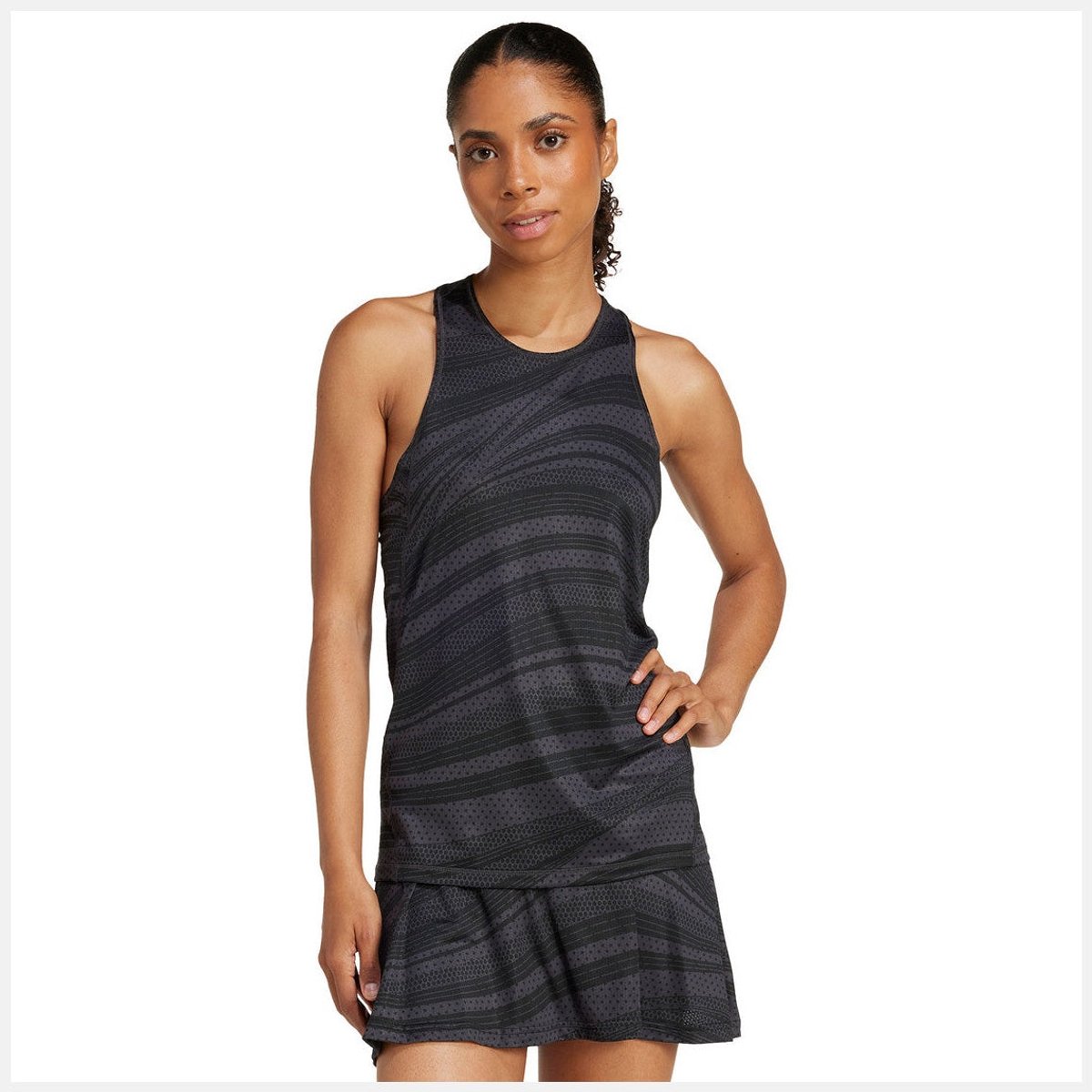 Adidas Club Graphic Tank Dark Greykleur