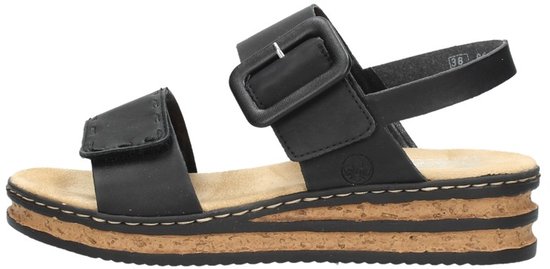 Rieker Anti-stress -stress sandale femme - Zwart - Taille 38