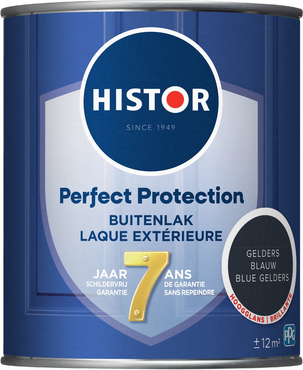 Histor Perfect Protection Buitenlak - Houtlak - Houtverf voor Buiten - Hoogglans Verf voor Hout - Buitenverf - Gelders Blauw - 0.75 L – foto 5