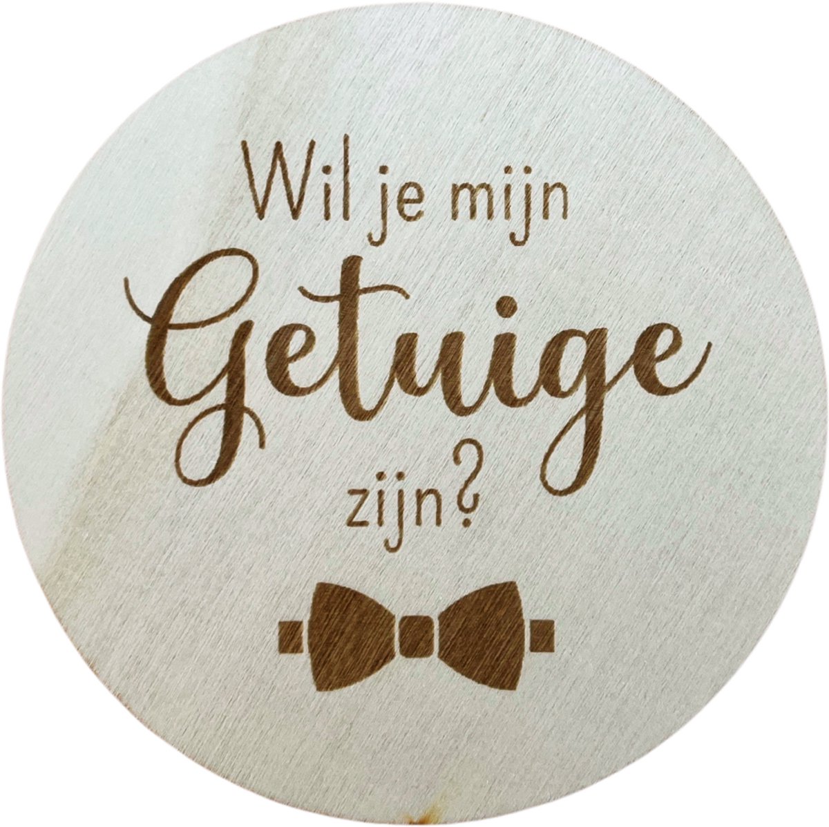 Wil jij mijn getuige zijn?” Onderzetter – Uniek cadeau voor je getuige met strikje