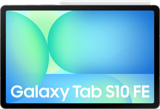 Samsung Galaxy Tab S10 FE Tablet 256GB Wifi Grijs, 8GB RAM, 800 nits scherm, IP68 waterdicht, S Pen inbegrepen