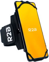 R2B Hardloop telefoonhouder met 360 graden rotatie - t/m 6,5 inch - Model Hengelo - Zwart - Sportarmband Telefoon - Hardloop Armband Telefoon
