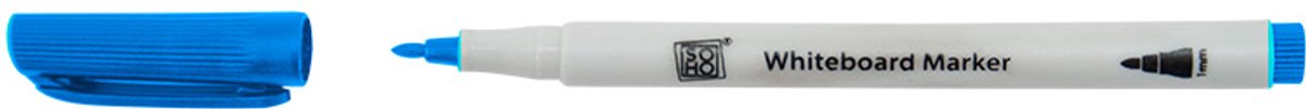 SOHO Whiteboardmarker - Puntdikte 1mm – Marker voor Whiteboard – Blauw