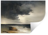 Muurstickers - Sticker Folie - Kust - Golven - Rots - Storm - 40x30 cm - Plakfolie - Muurstickers Kinderkamer - Zelfklevend Behang - Zelfklevend behangpapier - Stickerfolie