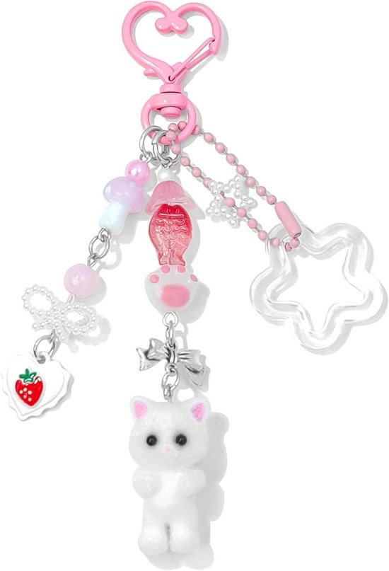 Set van 6 grappige kat hanger decoraties grillige kat domme accessoires grappige dieren decoratieve items sleutelhangers sieraden kopen vanaf een prijs van 2.64