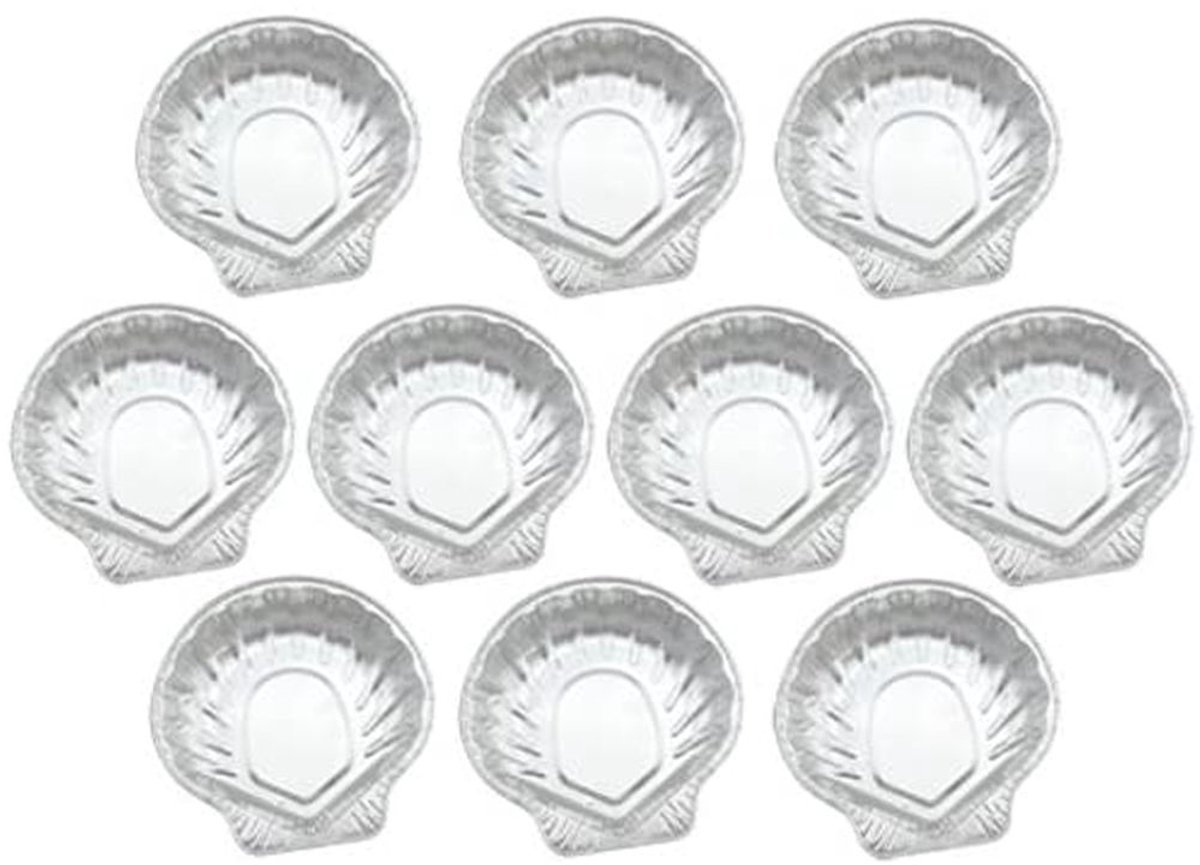 Set van 10 coquilles Saint-Jacques schalen van aluminium 12,5 cm Fackelmann