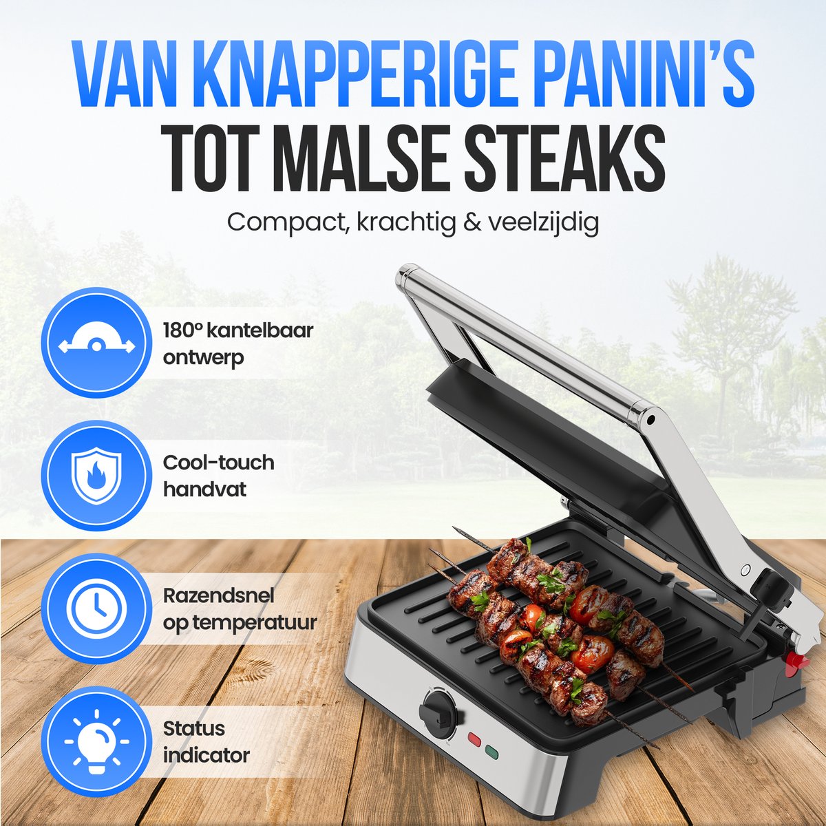 Strex Tosti XL - Contactgrill met temperatuurregeling thumbnail 2