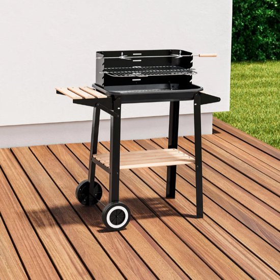 BBQ-Toro BBQ rookoven barbecue | Houtskool BBQ met vuurhaard | Barbecue trolley | Houtbarbecue