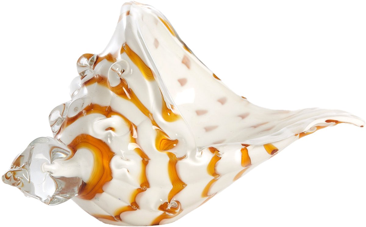 Ornament SHELL - 22x10x12cm - Wit