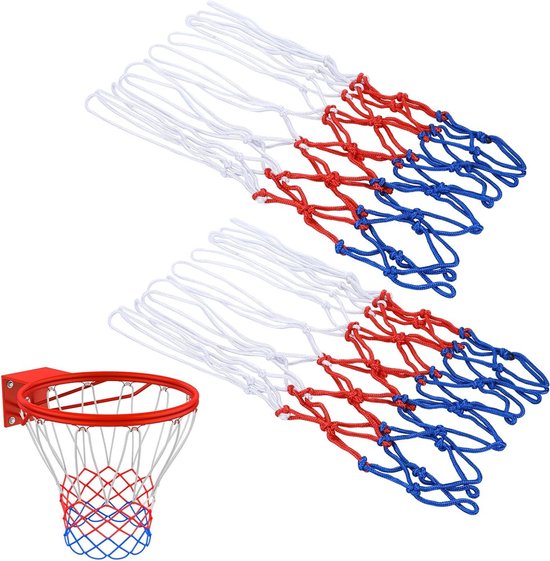 S-JIANG Basketbalnet, Polyurethaan (PU), Zwart en wit, Draagbaar
