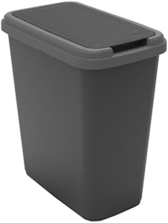 Afvalbak voor buiten, 65 l, staal – VAR: b x h x d = 580 x 1145 x 380