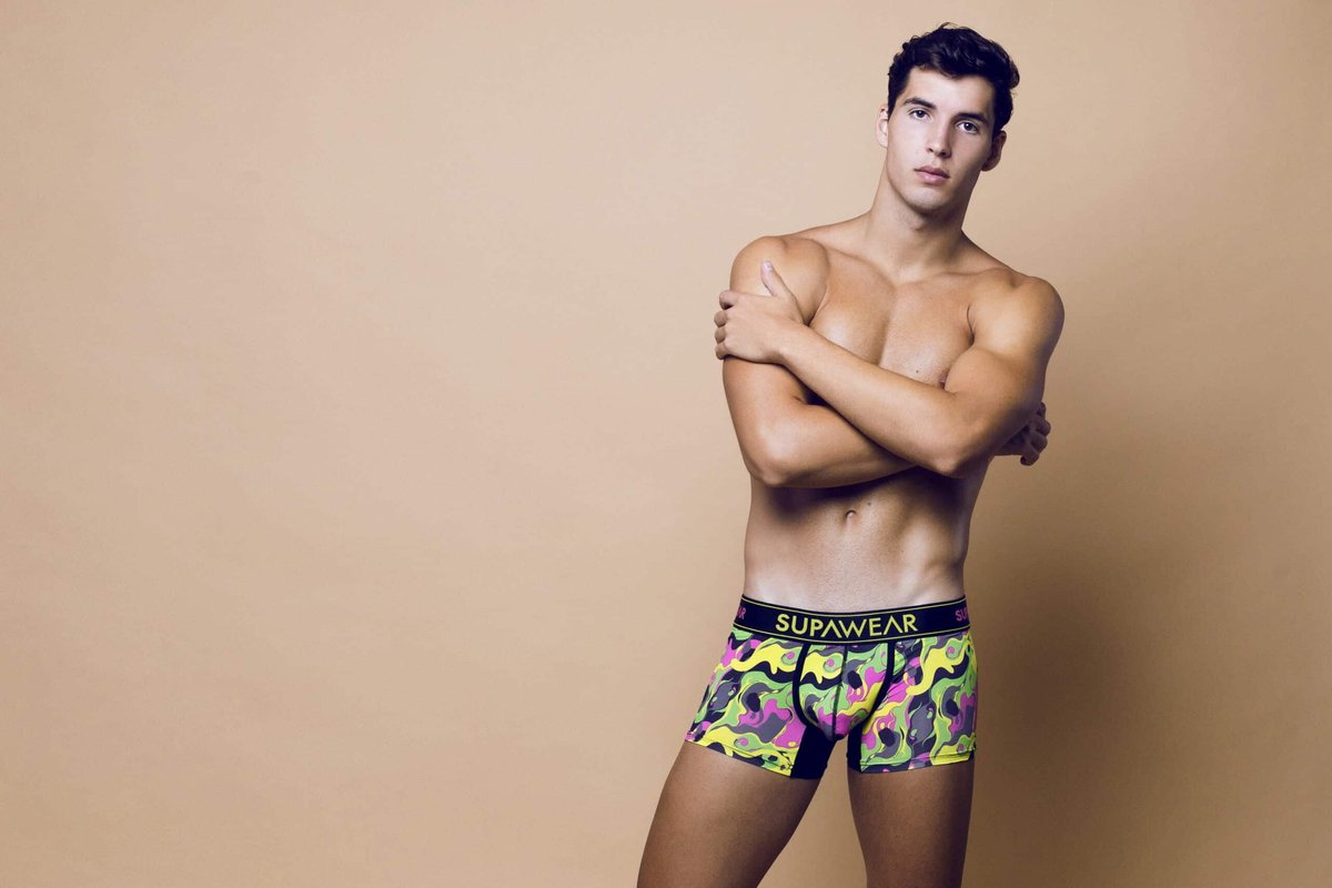 SUPAWEAR Sprint Trunk Gooey Lime - SIZE XS - Men Underwear - Boxer Shorts for Man - Men Boxer Shorts