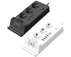 BOECK - Stekkerdoos - Europese 3-Socket Powerstrip met Schakelaar - Compact en Veilig - Handige gadget - Electronica - Wit