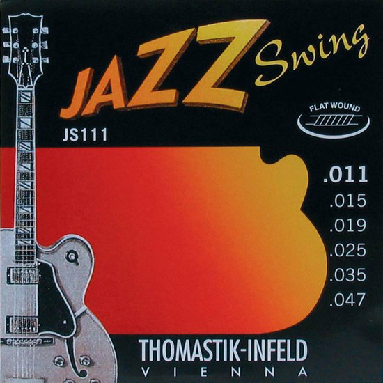 Foto: Thomastik js111 e snarenset 011 015 019 025 035 047 jazz swing flat wound