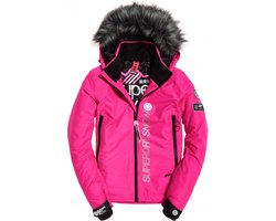 Superdry Ski Run Jas - Maat L - Vrouwen - roze/ zwart | bol.com